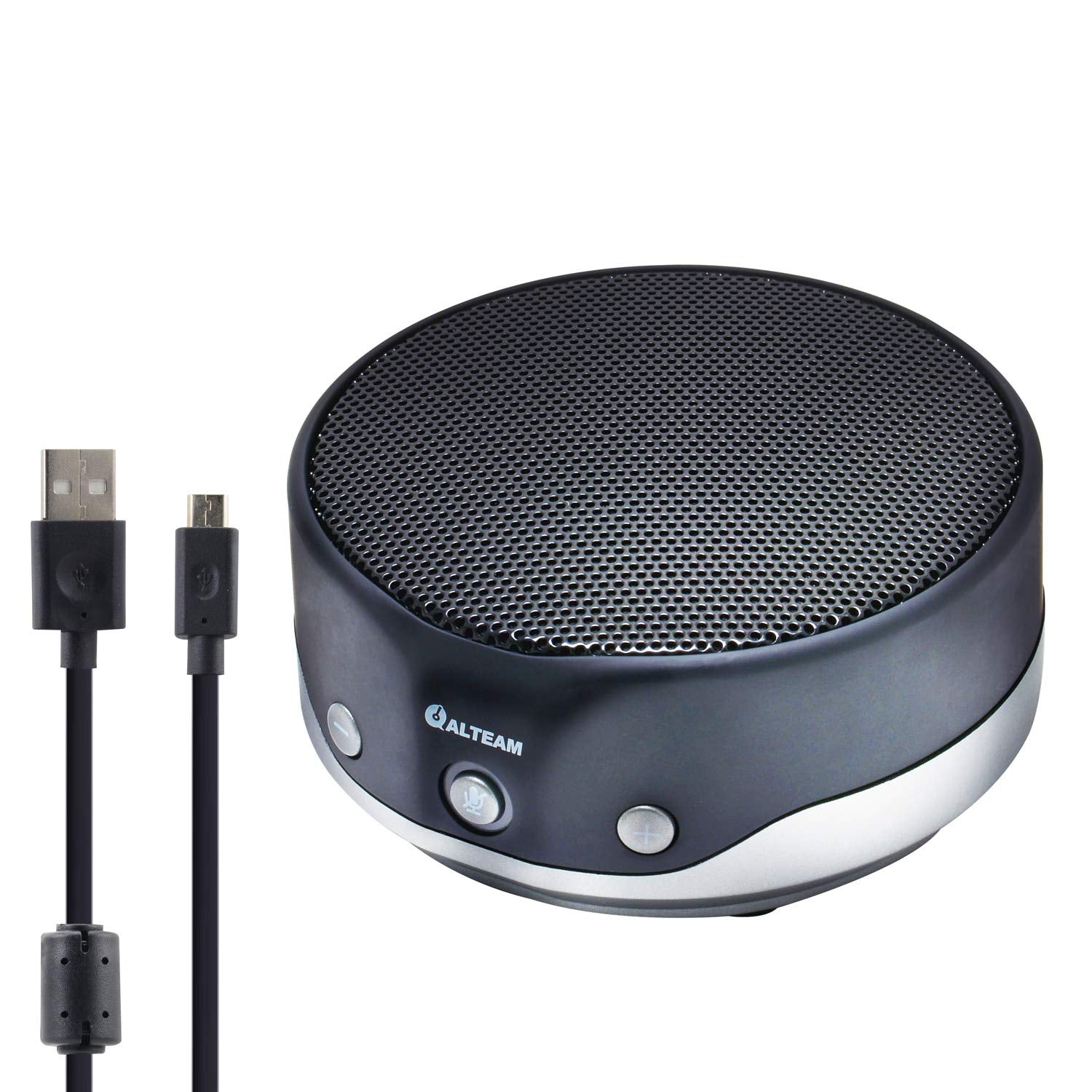 Alteam Conference Speakerphone Usb Plug & Play, Portable, Easy Carry And Setup, Voice Pick Up 360 Within 2M Radius, 2 Clear Spea